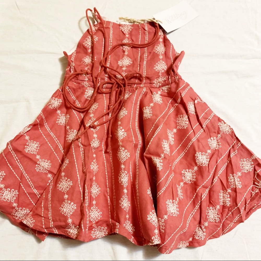 Well Dressed Wolf Wildling coral boho dress NWT